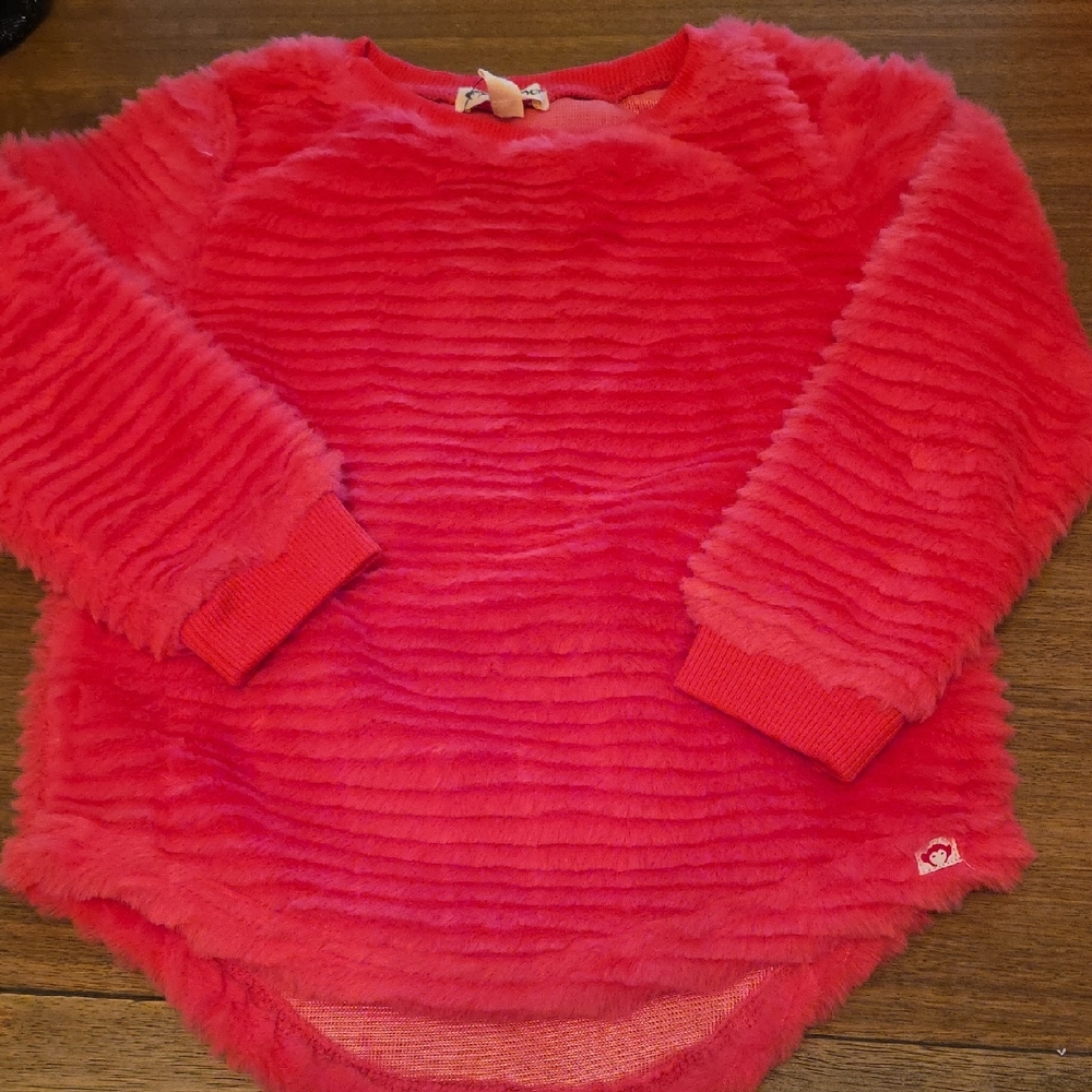 Cozy Hot Pink Kids Fuzzy Top